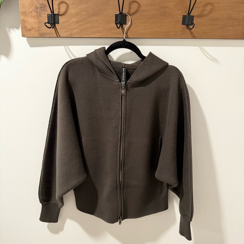 Athleta Brown Hooded Sweater